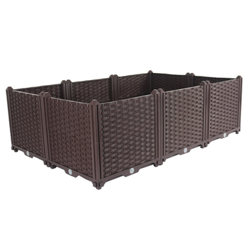 120cm Raised Planter Box Vegetable Herb Flower Outdoor Plastic Plants Garden Bed Deepen image