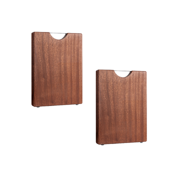 2X 50cm Rectangular Wooden Ebony Butcher Block Non-slip Chopping Food Serving Tray Charcuterie Board image