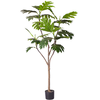 180cm Artificial Natural Green Split-Leaf Philodendron Tree Fake Tropical Indoor Plant Home Office Decor image