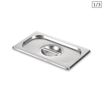 Gastronorm GN Pan Lid Full Size 1/3 Stainless Steel Tray Top Cover image