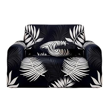 1-Seater Leaf Design Sofa Cover Couch Protector High Stretch Lounge Slipcover Home Decor image