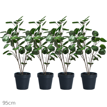 4X 95cm Artificial Tree Indoor Nordic Style Artificial Tree Potted Simulation Tree, Home Decor image