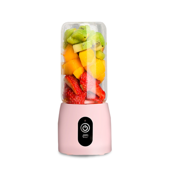 Portable Mini USB Rechargeable Handheld Juice Extractor Fruit Mixer Juicer Pink image