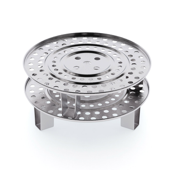 2X 28cm Stainless Steel Steamer Insert Stock Pot Steaming Rack Stockpot Tray image