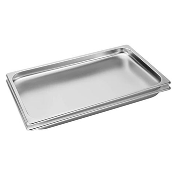 2X Gastronorm GN Pan Full Size 1/1 GN Pan 2cm Deep Stainless Steel Tray image