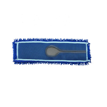 100x22 Blue Microfiber Flat Mop Floor Cleaning Pads Rotating Dust Remover image