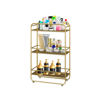 3 Tier Rectangular Bathroom Shelf Multifunctional Storage Display Rack Organiser image