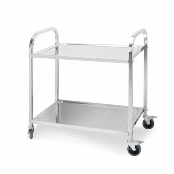 2 Tier 75x40x83.5cm Stainless Steel Kitchen Dinning Food Cart Trolley Utility Small image