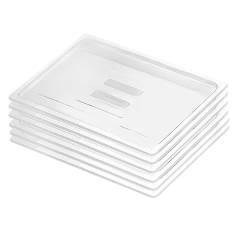 Clear Gastronorm 1/1 GN Lid Food Tray Top Cover Bundle of 6 image
