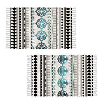 2X 90cm Boho Bathroom Rug Vintage Kitchen Area Runner Rugs, Home Decor image