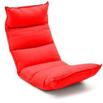 Foldable Tatami Floor Sofa Bed Meditation Lounge Chair Recliner Lazy Couch Red image
