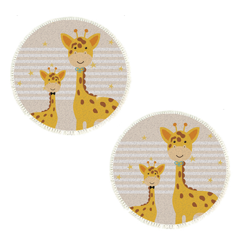 2X 120cm Cute Cartoon Animal Non-Slip Thick and Ultra-Soft Carpet Flannel Rug image