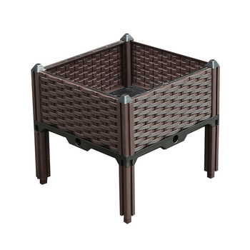 40cm Raised Planter Box Vegetable Herb Flower Outdoor Plastic Plants Garden Bed with Legs image