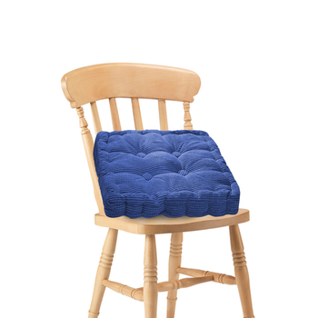 Blue Square Cushion Soft Leaning Plush Backrest Throw Seat Pillow Home Office Decor image