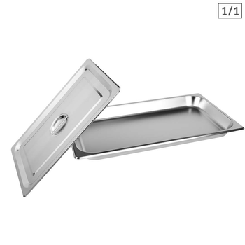 Gastronorm GN Pan Full Size 1/1 GN Pan 6.5cm Deep Stainless Steel Tray With Lid image