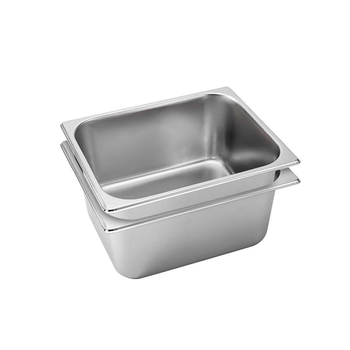 2X Gastronorm GN Pan Full Size 1/2 GN Pan 15cm Deep Stainless Steel Tray image