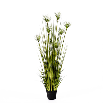 150cm Cyperus Papyrus Plant Tree Artificial Green Grass, Home Or Office Indoor Greenery Accent image