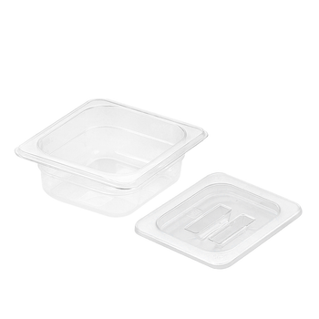 65mm Clear Gastronorm GN Pan 1/6 Food Tray Storage with Lid image