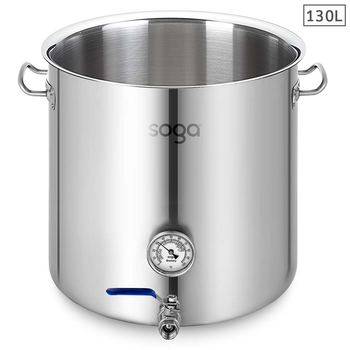 Stainless Steel 130L No Lid Brewery Pot With Beer Valve 55*55cm image