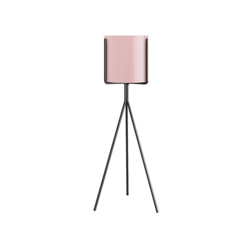 80cm Tripod Flower Pot Plant Stand with Pink Flowerpot Holder Rack Indoor Display image