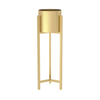 90cm Gold Metal Plant Stand with Flower Pot Holder Corner Shelving Rack Indoor Display image