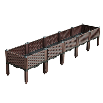 200cm Raised Planter Box Vegetable Herb Flower Outdoor Plastic Plants Garden Bed with Legs image