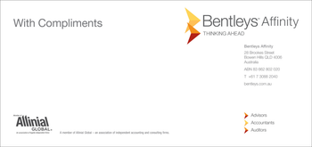 Bentleys Affinity - With Compliments Slips image