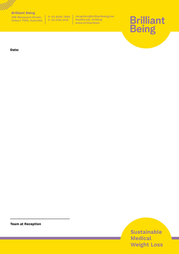 Brilliant Being - A4 Letterhead (Reception) image