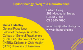 Brilliant Being - Celia Tildesley Business Card image
