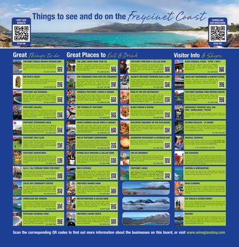 Freycinet - Coles Bay Road / Esplanade (Things To See And Do) Corflute image