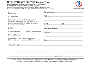 Request Pads - Hobart Heart Centre image