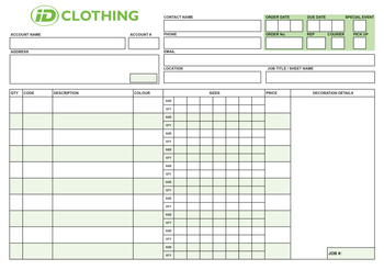 Order Pads image