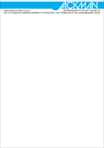 Jackman Builders - A4 Letterheads image