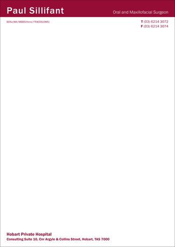 Dr Paul Sillifant - A4 Letterhead image