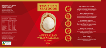 Tasmanian Seafoods Gold - Abalone Label image