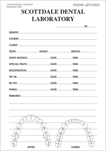 The Denture Centre - Lab Prescription Pads image