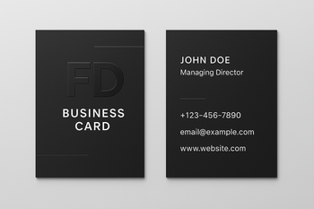 FD Business Card - 420gsm Matt Cello 2 side plus Spot UV 2 sides image