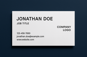 FD Business Card - 350gsm white linen artboard image