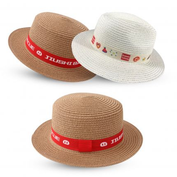 Straw Hat with Ribbon image