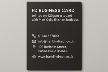 FD Business Card - 420gsm artboard with Matt Cello 1 side image