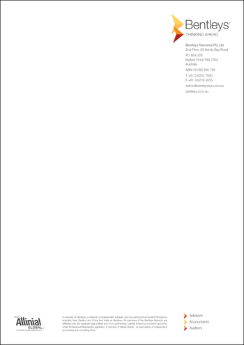 A4 Letterheads - Hobart image