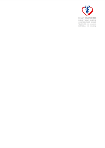 A4 Letterheads - Hobart Heart Centre image