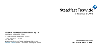 Steadfast - With Compliment Slips - Burnie image