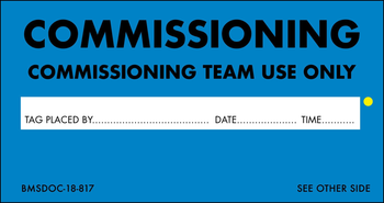 Blue Commissioning Tag image