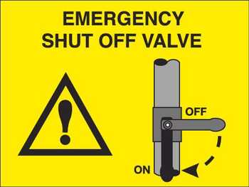Emergency Shut Off Valve Sticker image