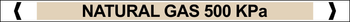 Large Natural Gas 500 KPa Sticker - 475mm x 30mm image
