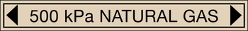 500 kPa Natural Gas Sticker - 200mm x 25mm image